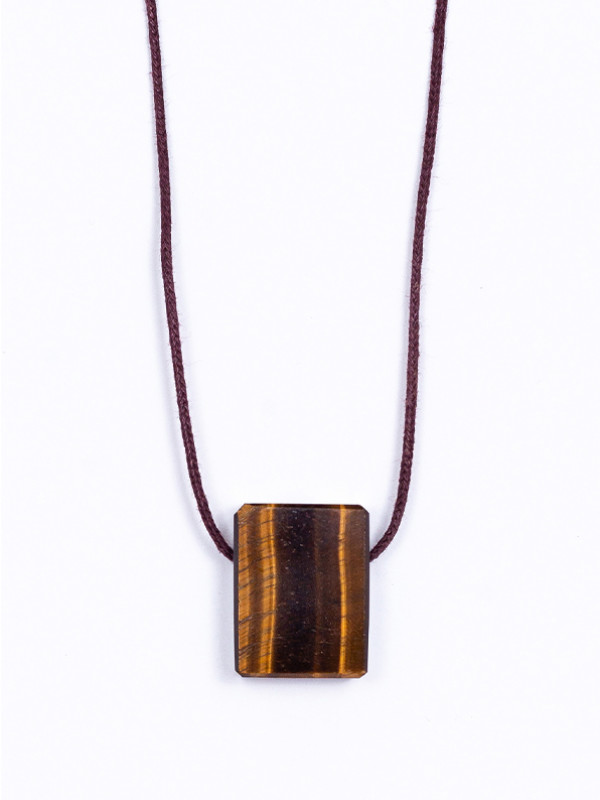 Colar Aromático Minimalista - Olho de Tigre