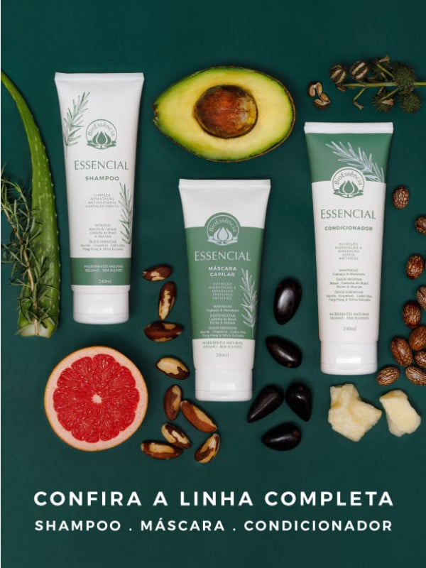 Máscara Capilar Essencial BioEssência – 200gr (Validade: 30/11/2026 - Lote: 5788)