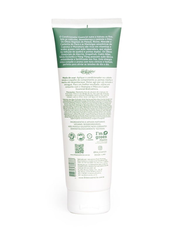 Condicionador Essencial Bioessência – 240ml (Validade: 30/11/2026 - Lote: 5787)