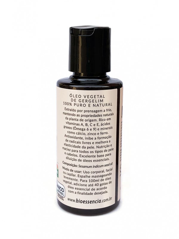 Óleo vegetal de Gergelim Orgânico 100ML 