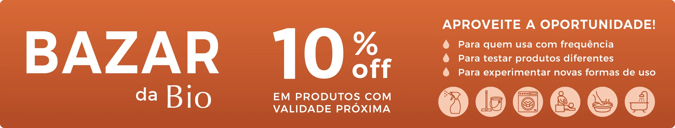 Bazar da Bio 10% OFF — produtos com validade próxima